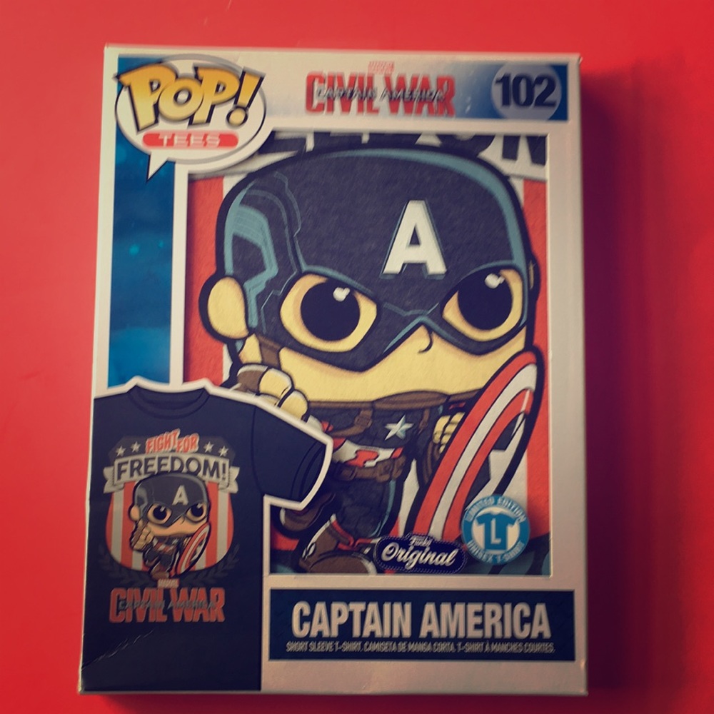 Marvel Funko POP! Tees captain America 102unisex